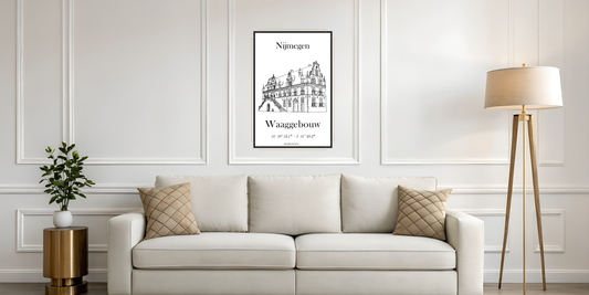 Waaggebouw Nijmegen - Coördinaten Poster (Digitale Download)